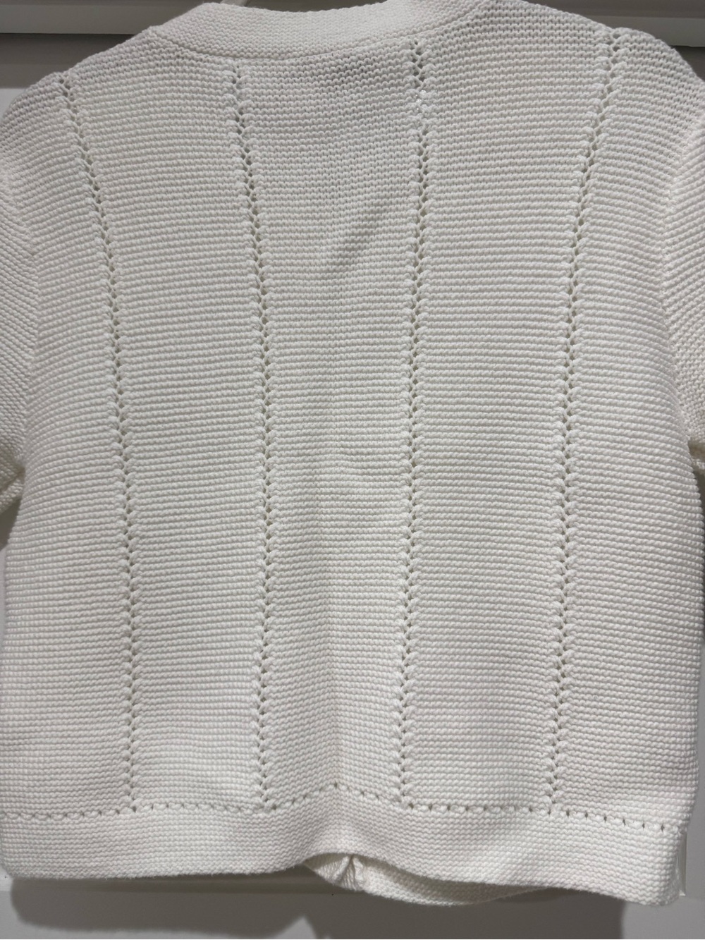 Loft White Short Sleeve Cardigan. Size Medium - Picture 6 of 7